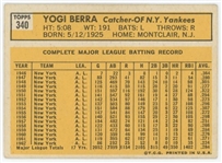 1963 Topps Yogi Berra #340